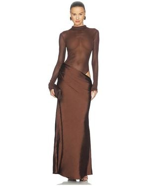 Camila Coelho Vestido Elarina En Talla (También En M, S, Xl, Xs) - Marrón