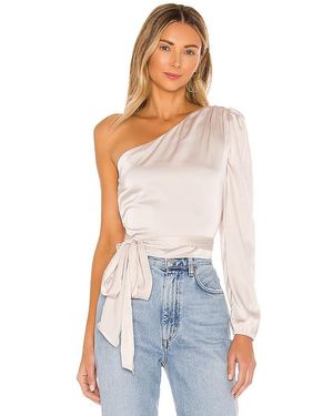 MORE TO COME Scottie One Shoulder Top - White