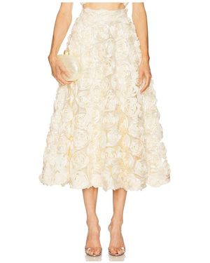 ROTATE BIRGER CHRISTENSEN Falda Maxi Sol En Color Ivory Talla (También En 36, 42) - Neutro