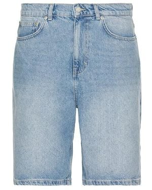 Les Deux Ryder Washed Denim Shorts - Blue