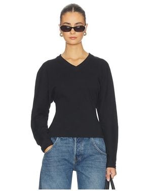 EB DENIM Acacia V Neck Long Sleeve Top - Blue