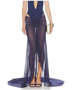 SIDERA Salacia Draped Maxi Skirt - Blue