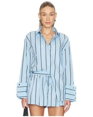 Shona Joy Saxon Oversized Shirt - Blue