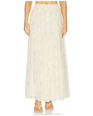 LoveShackFancy Falda Positano En Color Amarillo Limon Talla (También En 00, 2, 4, 6, 8, 10, 12) - Blanco