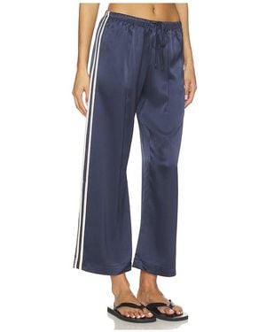 DONNI. The Silk Stripe Crop Pant - Blue