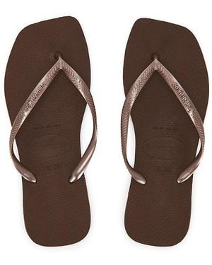Havaianas Sandalia Slim Square En Color Chocolate Talla (También En - Marrón