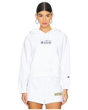 Champion X Guizio Shrunken Pullover Hoodie - White