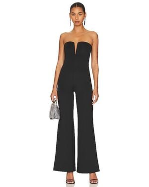 GOOD AMERICAN Strapless V Scuba Jumpsuit - Black