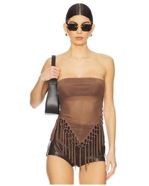 MORE TO COME Shion Top - Brown