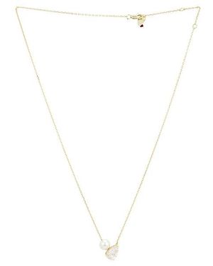 Shashi Toi Et Moi Necklace - White