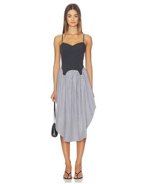 Fleur du Mal Colourblock Cupped Midi Dress - Multicolour