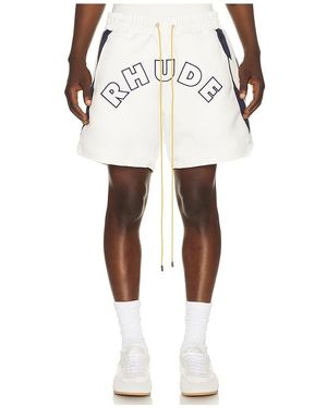 Rhude Logo Lightning Shorts - White