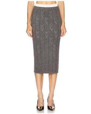 Line & Dot Alena Midi Skirt - Black