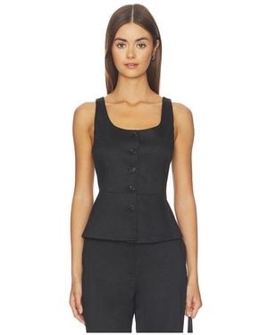 Theory Peplum Vest - Black