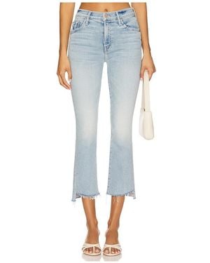 Mother The Insider Crop Step Fray - Blue