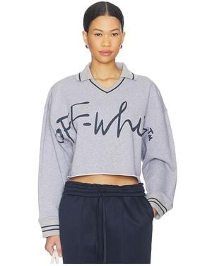Off-White c/o Virgil Abloh Sweatshirt Script - Blau