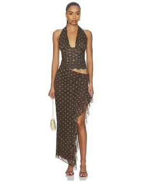 Benni Vestido Penelope Maxi En Color Chocolate Talla (También En M, Xl) - Multicolor