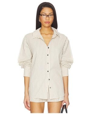 ALL THE WAYS Kadence Button Up Top - White