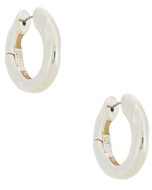 Ettika Liquid Luxe Medium Hoop Earrings - メタリック