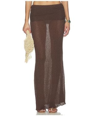 lovewave The Hadley Maxi Skirt - Brown