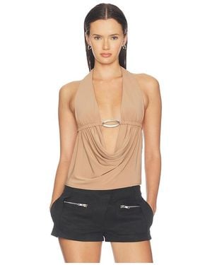 HAELO Cowl Halter Top - Black
