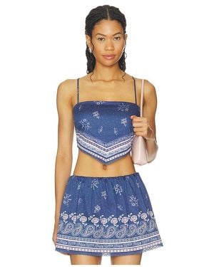 LoveShackFancy Mollie Top - Blue