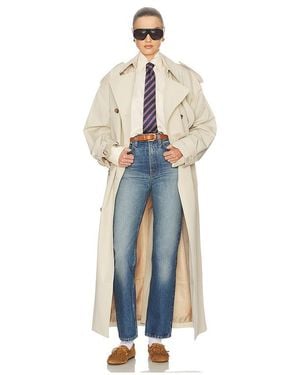 Helsa Trenchcoat Classic Oversized - Weiß