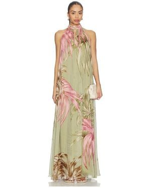 Rococo Sand Flared Maxi Dress - Natural