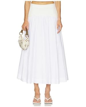 Jonathan Simkhai Ovie Midi Skirt - White