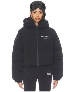 White/space Cropped Puffer Jacket - Blue