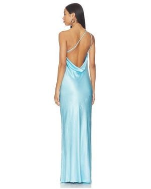 Shona Joy La Lune One Shoulder Cowl Back Maxi Dress - Blue