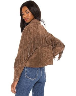 Blank NYC Fringe Shacket - Brown
