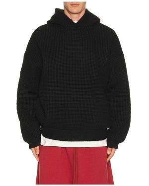 Fear Of God Heavy Waffle 90's Hoodie - Black