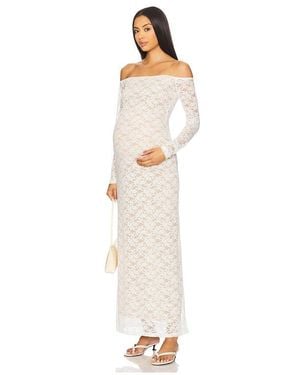 BUMPSUIT Off The Shoulder Lace Dress - White
