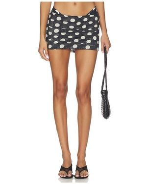 Montce Ruched Micro Skirt - Blue