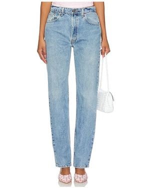 aligrace Vintage Classic Relaxed Straight Jeans - Blue