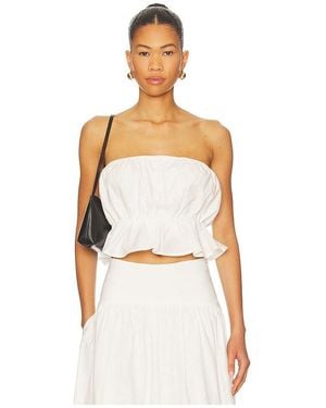 SNDY'S Nesa Strapless Top - White