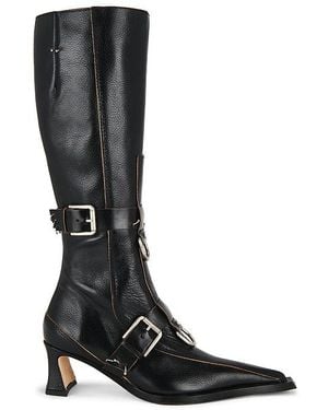 Miista Eliya Buckled Tall Boots - Black