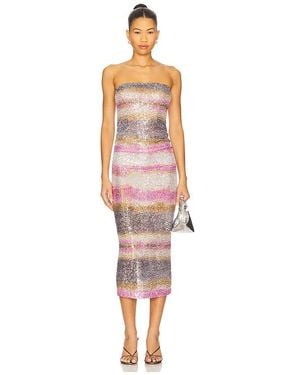 Le Superbe Shibori Stripe Tube Dress - Multicolour