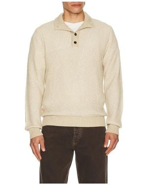 Faherty Strick Quarter Button - Natur