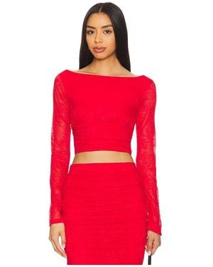 AFRM Noam Lace Top - Red