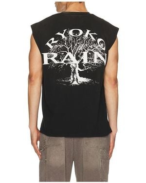 Ryoko Rain Butterfly Skull Sleeveless Tee - Black