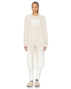 Barefoot Dreams Long-Cardigan Ccul Wavy Colorblock - Weiß