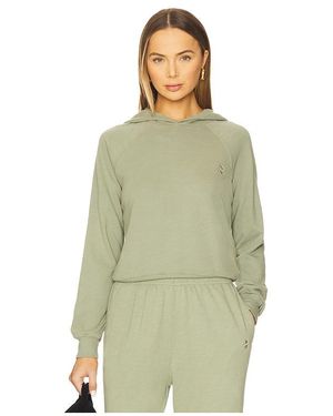 ÉTERNE Shrunken Lightweight French Terry Hoodie Sweatshir - Green