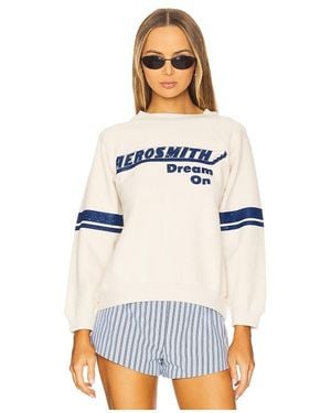 Daydreamer Aerosmith Dream On Reverse Raglan Crew - White