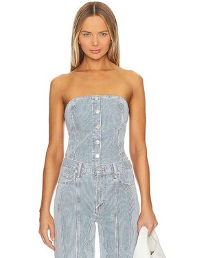 ENA PELLY Diana Denim Bustier - Blue