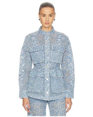 Veronica Beard Jacke Mit Burnout-Blumenmuster Lane - Blau