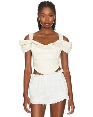 LOBA Amira Corset Top - White