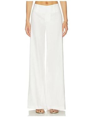 Alice + Olivia Olivia Wide Leg Cuffed Pant - White