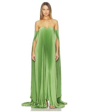 L'idée Tie Gown With Drama Sleeves - Green